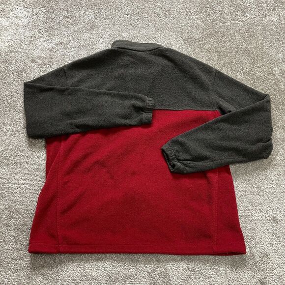 Columbia Jacket Adult XL Extra Large Red Gray Full Zip Soft Fleece Outdoor Mens - Picture 2 of 10